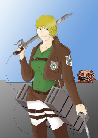 Woman green shirt sword boxes - a skull free wallpaper for mobile