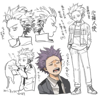 Man purple hair jacket drawing - adam manyoki free wallpaper for tablet