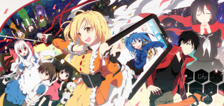 Anime characters mirror stars clouds - a background of stars free wallpaper