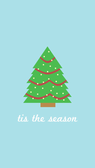 Christmas tree blue background tis - white letter free wallpaper for mobile