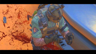 Bloody video game character with - blood free wallpaper