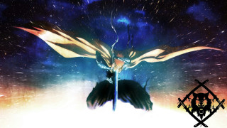 Person sword air stars demon - a picture of a person free wallpaper for desktop