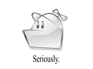 White logo black lettering seriously - a white logo free wallpaper for desktop