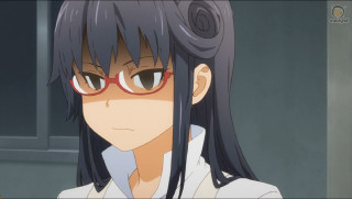 Woman glasses white shirt black - her chin free wallpaper