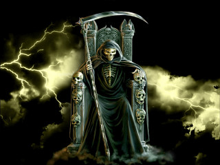 Skeleton throne scepter sitting hand 3 - a skeleton free wallpaper for desktop