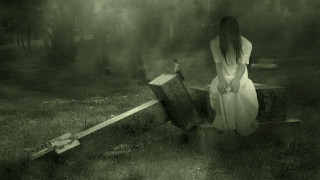 Woman white dress walking grave - dirk crabeth free wallpaper for desktop