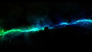 Black background green blue swirl 2 - amir zand free wallpaper for desktop
