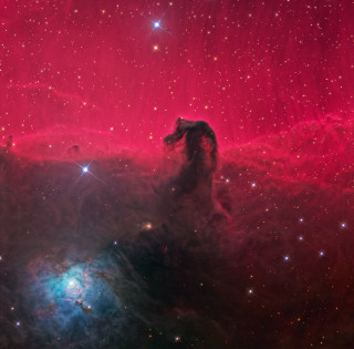 Horse head star filled sky - redshift free wallpaper for tablet
