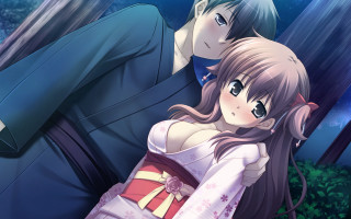 Man woman hugging woods together - the wood together free wallpaper