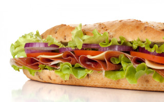 Sub sandwich lettuce tomato meat - lettuce free wallpaper