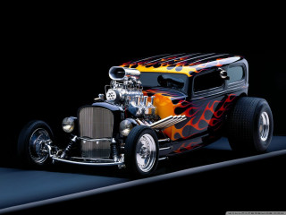Hot rod flames hood vents 3 - the front of it free wallpaper for desktop