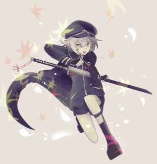 Woman black outfit sword hat 2 - a sword and a hat free wallpaper