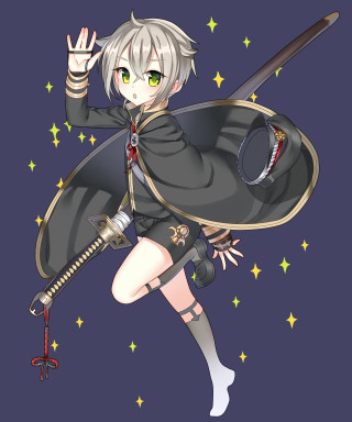 Cartoon character sword shield stars - fullbody free wallpaper for mobile