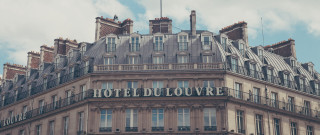 Hotel sign paris building side - luxury free wallpaper
