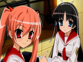 Anime girls red eyes long - the viewer free wallpaper