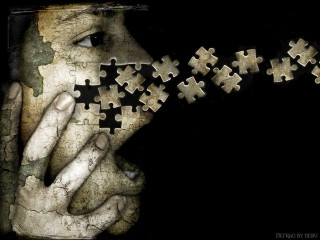 Woman holding puzzle piece missing 3 - brad kunkle free wallpaper