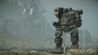 Giant robot hillside forest mountain - mecha free wallpaper