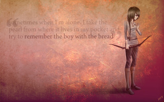 Girl standing wall poem sometimes - alone free wallpaper