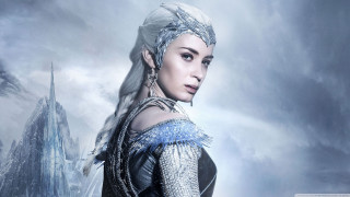 Woman white hair silver dress - a castle free wallpaper
