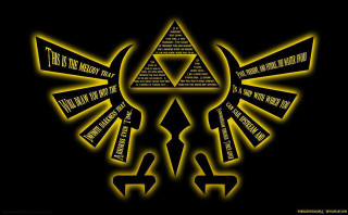 Yellow black poster triangle words - epic fantasy free wallpaper