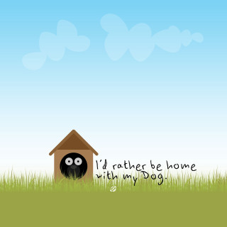 Dog house black dog blue - free other wallpaper for tablet