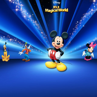 Mickey mouse cartoon characters blue - free gaming wallpaper for tablet