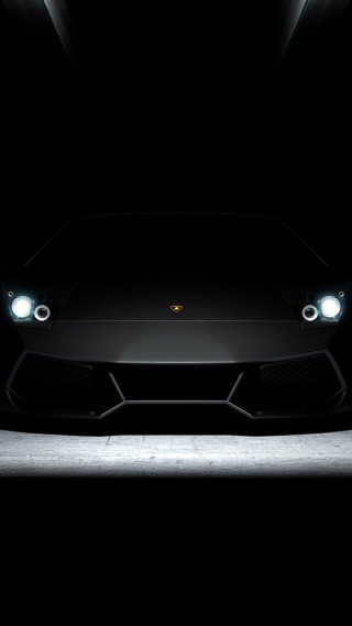 Black sports car dark room 10 - mannerism free wallpaper for mobile