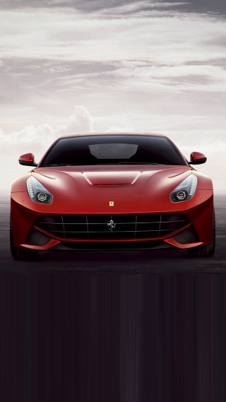 Red sports car field cloudy - bernardo cavallino free wallpaper for mobile
