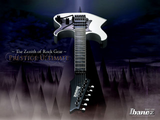 Guitar white neck black pickup - free 3d render wallpaper