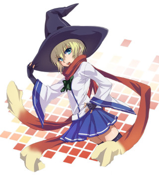 Woman witches hat dress broom - free halloween wallpaper for tablet