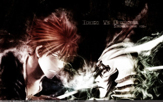 Redhair woman blackshirt knife cigarette - her hand and a cigarette free wallpaper