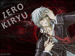 Whitehair blackjacket redtie bloodsplatter anime - a red tie free wallpaper