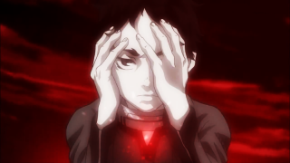 Man hands face red background - a red sky behind free wallpaper