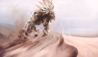 Horse running desert sky person - the desert free wallpaper for desktop