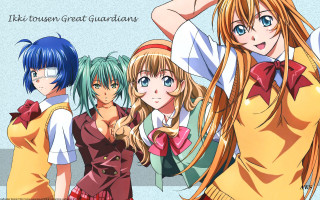 Anime girls long hair blue 17 - a group of anime girls free wallpaper