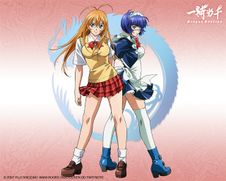 Anime girls pink background blue - mingei free wallpaper for desktop