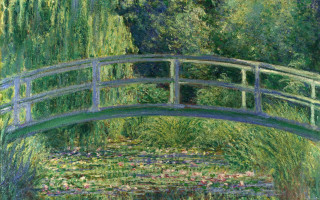 Bridge pond water lilies tree - blanche hoschedé monet free wallpaper