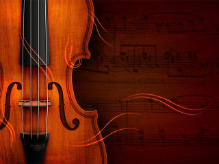 Violin musical notes red background 4 - musical free wallpaper for desktop