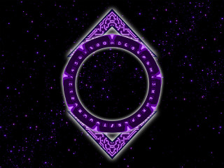 Purple black background circular design 2 - altichiero free wallpaper