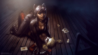 Woman cat suit deck cards - a woman in a cat suit free wallpaper