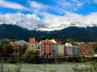 River city mountains bridge buildings 2 - heidelberg school free wallpaper