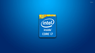 Intel blue background core17 logo - free technology wallpaper for desktop