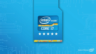 Intel processor blue background white - ƒ 1. free wallpaper