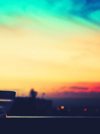 Person bench laptop sunset building - a bench free wallpaper for mobile