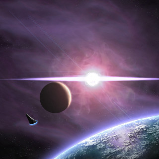 Space scene star planet background - the horizon free wallpaper for tablet