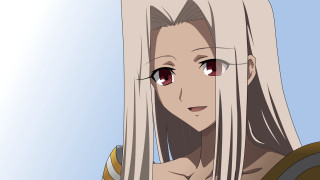 Woman white hair red eyes 2 - look free wallpaper