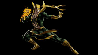 Man green gold costume running - a fireball free wallpaper for desktop