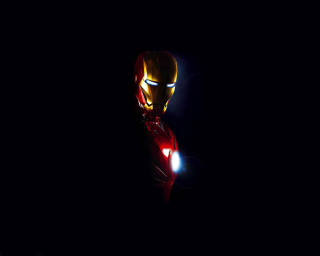 Iron man mask dark light - glowing free wallpaper