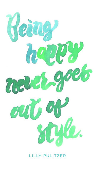 Happy quote white background green - a quote free wallpaper for mobile