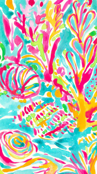 Colorful tree leaves flowers painting - a watercolor painting free wallpaper